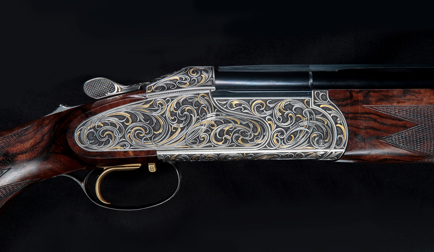 Krieghoff Custom Side Plate by Chantal Schaschl