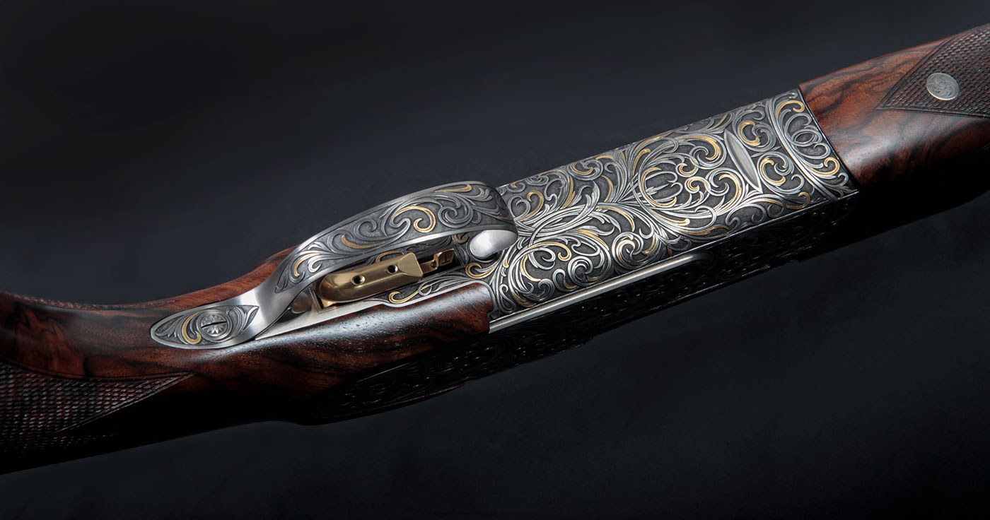 Krieghoff Custom Side Plate by Chantal Schaschl