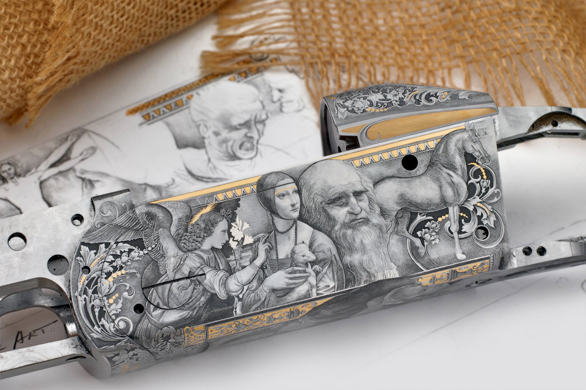 Krieghoff Custom Da Vinci Engraving