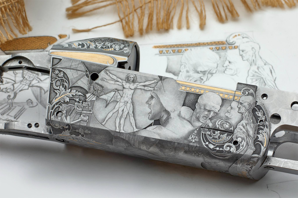 Krieghoff Custom Da Vinci Engraving