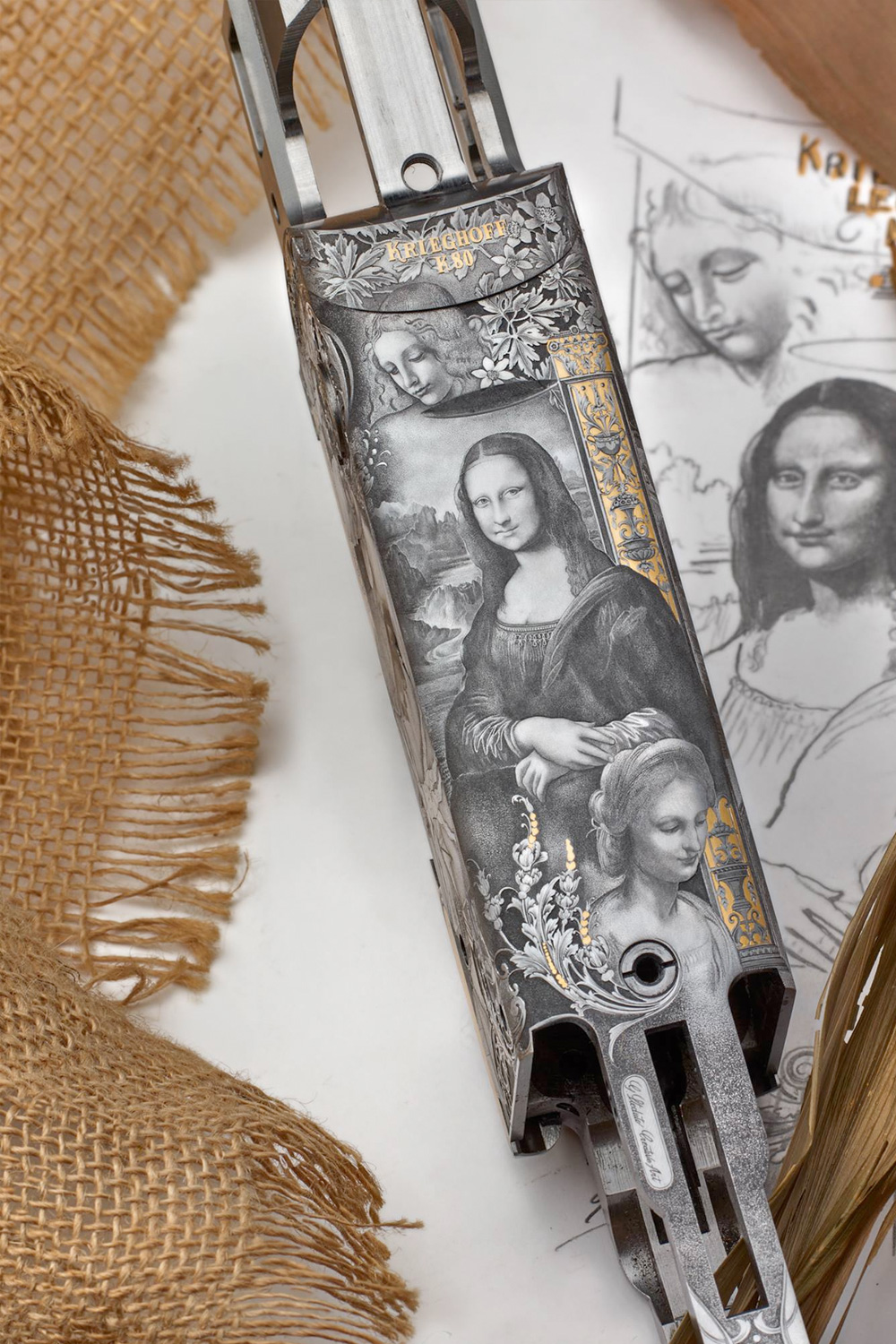 Krieghoff Custom Da Vinci Engraving