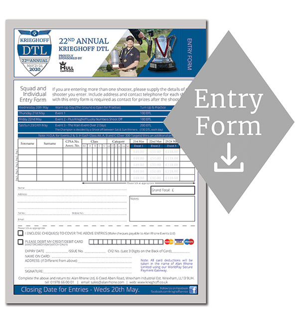 Krieghoff DTL Entry Form